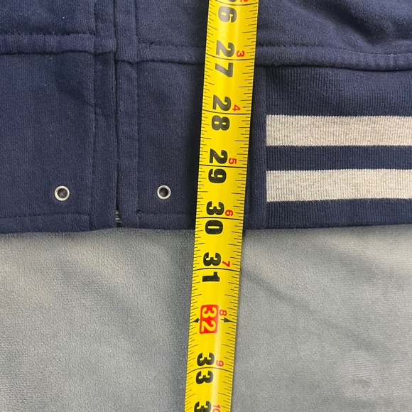 NWT Vtg Polo Ralph Lauren Full-zip Track Jacket Men's 2XL Cotton Blend Navy/Gray - Picture 7 of 7